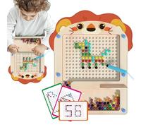 Labyrinthe magnétique de couleur et de chiffres - Planche de puzzle en bois | Motricité fine portable - Jeu de voyage de jouet de match de comptage pour garçons Activité d'apprentissage amusante