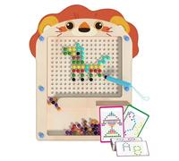 Labyrinthe magnétique de couleurs et de chiffres - Tableau de puzzle en bois | Motricité Fine Portable-jeu de voyage de jouet assorti de comptage pour les garçons activité d'apprentissage amusante