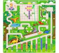 Labyrinthe Magnétique De Couleurs Et De Chiffres,Tableau Magnétique Montessori 2 En 1 Pour Enfants,Jouets D'Activités Éducatives Préscolaires En Bois Pour Les Tout-Petits Pour 3 4 5 6 7 8 Ans