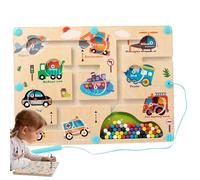 Labyrinthe Magnétique des Couleurs et des Nombres - Jouet en Bois pour Motricité Fine | Labyrinthe Couleurs et du Comptage - pour, Idéal pour Voyage en Voiture, Avion ou Train