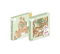 Vilac Labyrinthe magnétique Cueillette au jardin – Billes bois & stylet aimanté, Beige