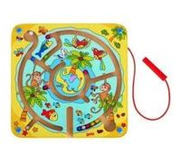 Goki 53818 Labyrinthe magnétique - l’île aux Animaux, Multicolore