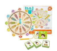 Labyrinthe magnétique - Labyrinthe d'horloge, jeux de puzzle, tableau magnétique, comptage de l'alphabet, planche double face, puzzle en bois, jouets préscolaires, cadeaux, jeu de correspondance en