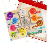 Labyrinthe Magnétique - Puzzle Animaux et Véhicules Jeu pour Tout-Petits - Jeu Sensoriel d'Association Motricité Fine Jouet Éducatif Cadeau Enfant Anniversaire Noël Voyage Maison