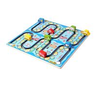 Labyrinthe numérique coloré | Jeu de société avec labyrinthe et voitures en bois, jouets éducatifs interactifs pour écoles maternelles et maison