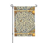 Labyrinthe Treasure Map Flag Convient pour l'intérieur et l'extérieur, parfait pour la maison, le jardin, les événements et les présentations patriotiques.