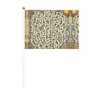 Labyrinthe Treasure Map Lot de 10 drapeaux à main 14 x 20,8 cm Convient pour les fêtes, les célébrations et toutes sortes d'événements.