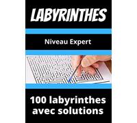 LABYRINTHES Niveau Expert: 100 labyrinthes grand format avec les solutions à la fin, niveau expert