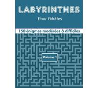 Labyrinthes pour adultes: 150 énigmes modérées à difficiles | Volume 1: Puzzles adultes | Livre de casse-tête |Cahier d'activités anti-stress | ... mentale des adultes et des adolescents