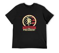 LABZAADGUK Casual T-Shirt Buster Keaton for President Black M