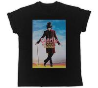 LABZAADGUK Men's T-Shirt Charlie and The Chocolate Factory Movie Posteren Unisex hirt S Black 3XL