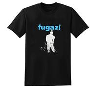 LABZAADGUK Trendy T-Shirt Fugazi Graphic Men Short Sleeve Cotton Mens Unisex Black for Black M