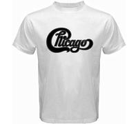 LABZAADGUK Trendy T-Shirt Knock New Chicago Band Logo Concert Tour Men's White Size Black XL