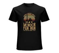 LABZAADGUK Trendy T-Shirt Men's Middle Earths Annual Mordor Fun Run One Does Not Simply Walk Vintage Black XXL