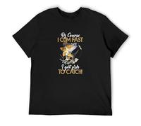 LABZAADGUK Trendy T-Shirt of Course I Cum Fast I Got Fish to Catch Black S