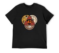 LABZAADGUK Trendy T-Shirt Short Sleeve The Best 42 The Answer to Life The Universe and Everything Men'SGift Top Black L