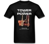 LABZAADGUK Unisex T-Shirt Men's Tower of Power What is Hip Black M
