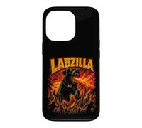 LABZILLA Chien Noir Ardent dans Le Chaos Urbain Coque pour iPhone 13 Pro