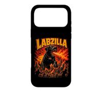 LABZILLA Chien Noir Ardent dans Le Chaos Urbain Coque pour iPhone 17 Pro Max
