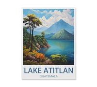 Lac Atitlan Guatemala,Puzzle pour Adultes 1000 Pièces en Bois Puzzles Jeu Cadeau Accueil Décoratif Mots Croisés(75x50cm)-R62