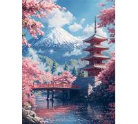 Lac Bridge Mountain Puzzle 500 Pièces pour Adultes, Puzzle Impossible, Puzzles Classique pour Adulte, Puzzles Coloré Jeu de Famille et Team Building