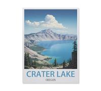 Lac Crater Oregon，Jigsaw Puzzle 1000 Pièces pour Adultes Enfants Puzzle en Bois ， Divertissement Bricolage Jouets Jeux De Famille Créatif（75x50cm）-F66