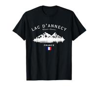 Lac d'Annecy Haute-Savoie France Station de Montagne Drapeau Français T-Shirt