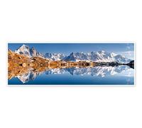 Lac de Chésery et massif du Mont Blanc, Alpes Poster de Tobias Richter 150 x 50 cm Bleu Tableaux Décoration murale