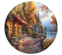 lac de Côme 1000 Piece Puzzle Rond, pour Enfants Adulte De Forme Irrégulière, DécoRation pour Enfants Cadeau 12 Ans De Qualité Supérieure 1000pcs (67.5x67.5cm)
