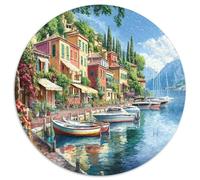 lac de Côme 1000 Piece Puzzle Rond, pour Enfants Adulte De Forme Irrégulière, Unique Jigsaw pour La Famille Amis De Qualité Supérieure 1000pcs (67.5x67.5cm)