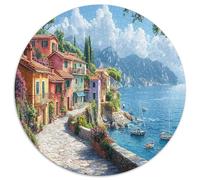 lac de Côme 1000 Piece Puzzle Rond, pour Enfants Adulte Éduchatif DécoRation pour Enfants Cadeau De Qualité Supérieure 1000pcs (67.5x67.5cm)