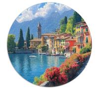 lac de Côme 1000 Pièces Puzzle Circulaire Jeu Éduchatif Défi Jeu Cadeau Unique Adultes Et Enfants Dès 14 Ans 1000pcs (67.5x67.5cm)