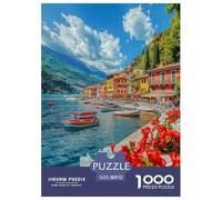 lac de Côme 1000 Pièces Puzzle pour Adultes Enfants, Défi Jouets, Cadeau d'anniversaire, Jeux Éduchatif, Qualité Premium 52x38cm/1000pcs