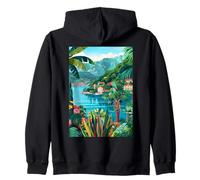 Lac de Côme Italie Esthétique Art Sweat à Capuche