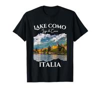Lac de Côme Italie Souvenir Europe Vacances Lacs Italiens Femmes T-Shirt