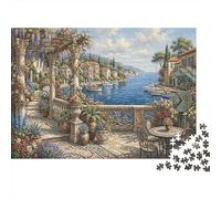 lac de CômePuzzle 1000 Pièces en Papier Recyclé Italie Lakeside pour Amateurs De Puzzles Entraînement Cognitif Amusement par Temps De Pluie 52x38cm/1000pcs
