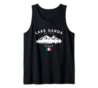 Lac de Garde Italie Lago Di Garda Montagnes Drapeau Italien Débardeur