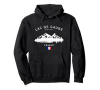 Lac de Gaube Pyrénées France Station de Montagne Drapeau Français Sweat à Capuche