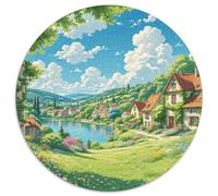 lac de Lucerne 1000 Pièces Puzzle Convient Aux Adultes Et Aux Enfants Jeu D'Intelligence Magique Circulaire DécoRation Moderne Bricolage Créatif Jeux De Défi Uniques 1000pcs (67.5x67.5cm)