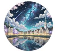 lac de Lucerne 1000 Pièces Puzzle Convient Aux Adultes Et Aux Enfants Jeu D'Intelligence Magique Circulaire DécoRation Moderne DIY Créatif Jeux De Défi Uniques 1000pcs (67.5x67.5cm)