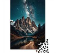 Lac de Montagne de Nuit 1000 Pièce Papier Écologique Jeu De Puzzle Couple Partenaires Jeu Stimulant Entraînement du Cerveau Décoration 70x50cm/1000pcs