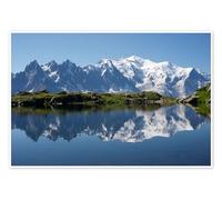 Lac et massif du Mont-Blanc Poster 60 x 40 cm Tableaux Décoration murale