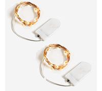 LAC EVERYTHING EVERYWHERE Lot de 2 Petite Guirlandes Lumineuses à Pile 2 M - 20 LED a Pile Guirlande Lumineuse Intérieur | Fil Led Lumineux Décoration de Noël, Mariage, Déco Chambre et Maison