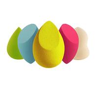 LAC FOR YOU Beauty Blender Maquillage - Lot de 5 Éponge Fond de Teint & Éponge Visage pour BB/CC Crème, Anti-cernes | Accessoire Maquillage Réutilisable