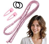 LAC FOR YOU Boudin Cheveux Boucle sans Chaleur - Boudin Cheveux 160 cm en satin - Bigoudis Sans Chaleur pour Longs et Mi-longs | 2 Chouchous et 2 Pinces