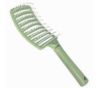 LAC FOR YOU Brosse Demelante Cheveux Bouclés, Lisses, Fins, Épais - Brosse Magique Cheveux Detangler Sans Tirer Wet & Dry - Design Ventilé, Ergonomique - Vert Sauge