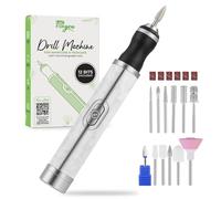 LAC FOR YOU Ponceuse pour Ongles USB-C - Lime a Ongle Electrique 4 Vitesses, Kit Manucure & Pédicure Portable avec 12 Embouts et 6 Bandes, Rotation Bidirectionnelle, Rechargeable - Blanc