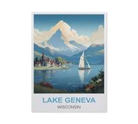 Lac Geneva, Wisconsin,Puzzle en Papier 1000 Pièce Classique Adultes Puzzles Enfants Apprentissage Assembler des Jouets(50x70cm)-EN28