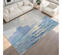 Lac Glaciaire Bleu Tapis 60x90 cm Paysage de Glaces Flottantes Polaires Moquette Antiderapant à Poils Courts Tapis 3D Lavable en Machine Convient aux EntréEs Couloirs et Portes d'Entrée c-347