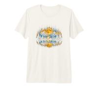 Lac Life Moonlit Mountain Wilderness Deer Reflet Nature T-Shirt Haut de Gamme
